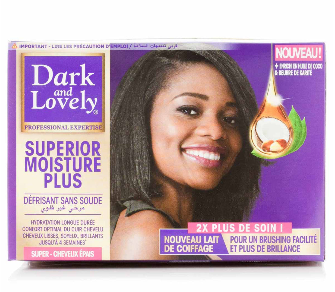 DARK & LOVELY MOISTURE PLUS NO-LYE RELAXER KIT SUPER