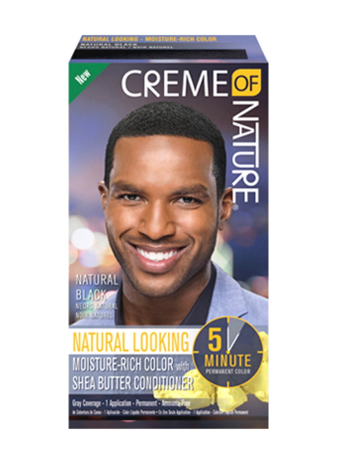 Creme of Nature Men Moisture-Rich Natural Looking 5-Minute Colour Natural Black